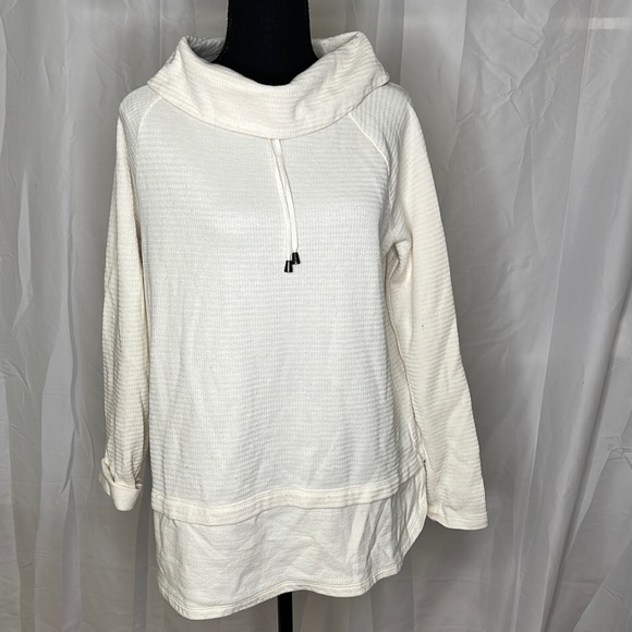 J. Jill Ivory Tunic With Cowl Neck size Small - Picture 1 of 6